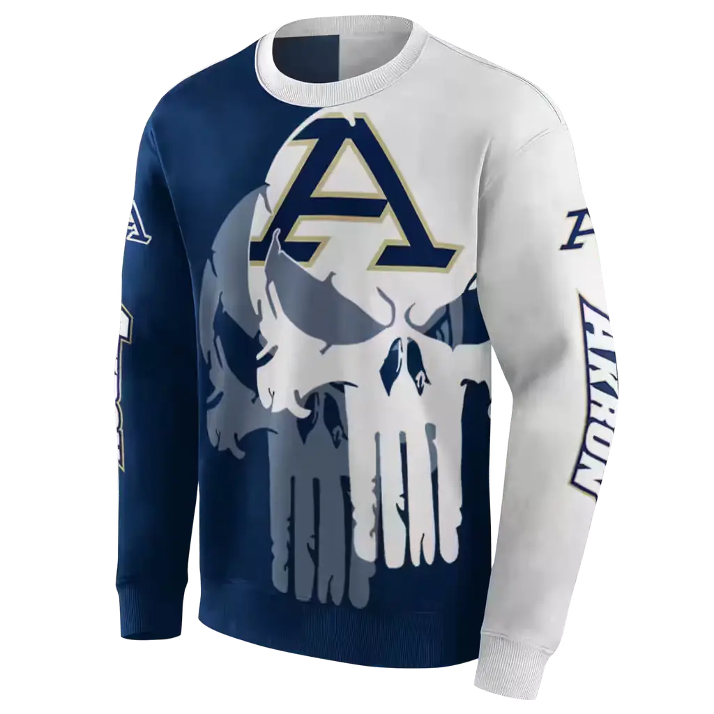 akron zips graphic punisher blue white hoodie new arrival akron zips graphic punisher blue white hoodie new arrival