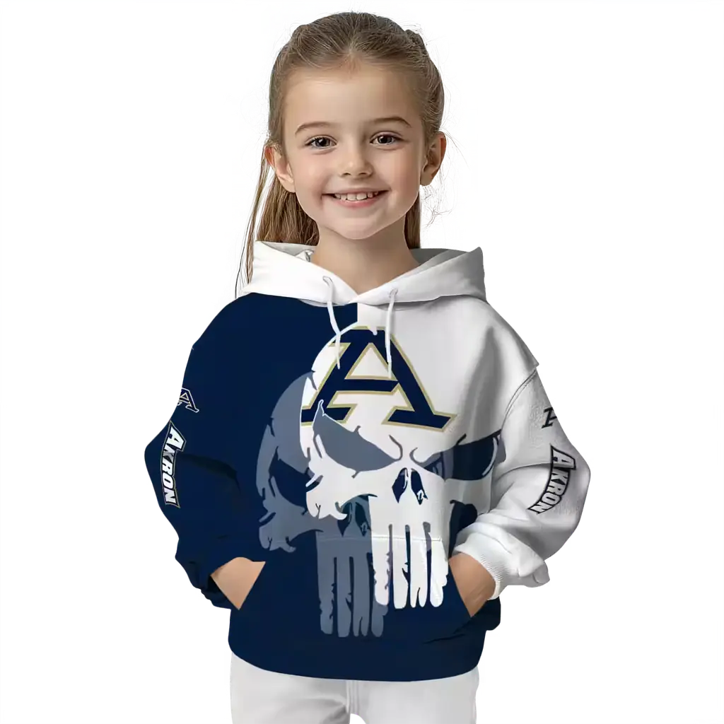 akron zips graphic punisher blue white hoodie top rated akron zips graphic punisher blue white hoodie top rated