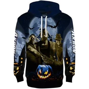akron zips halloween vibes blue black hoodie best selling
