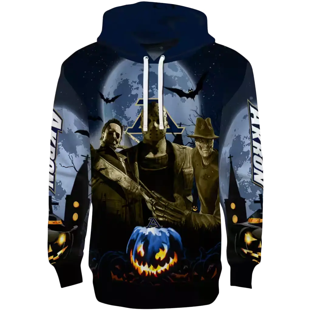 akron zips halloween vibes blue black hoodie best selling akron zips halloween vibes blue black hoodie best selling