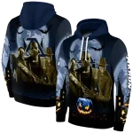 akron zips halloween vibes blue black hoodie best selling