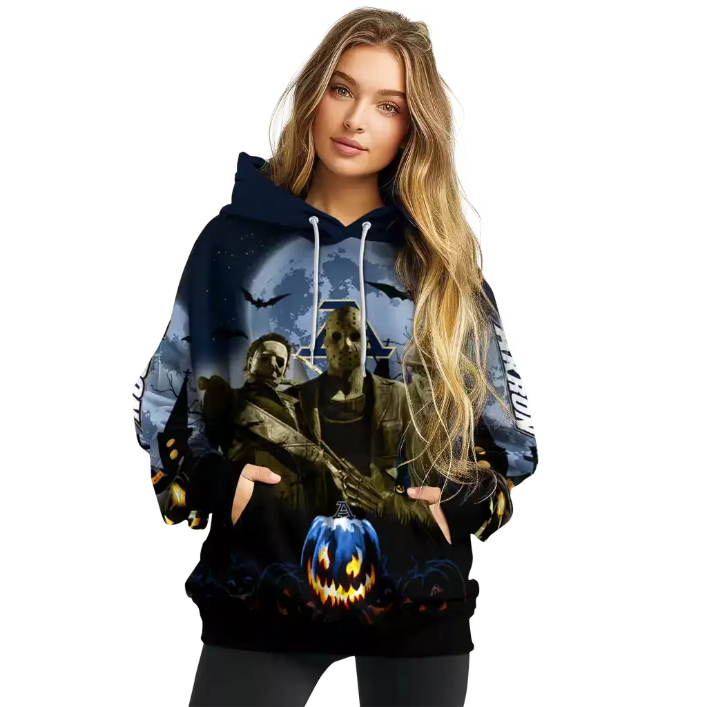 akron zips halloween vibes blue black hoodie high quality akron zips halloween vibes blue black hoodie high quality