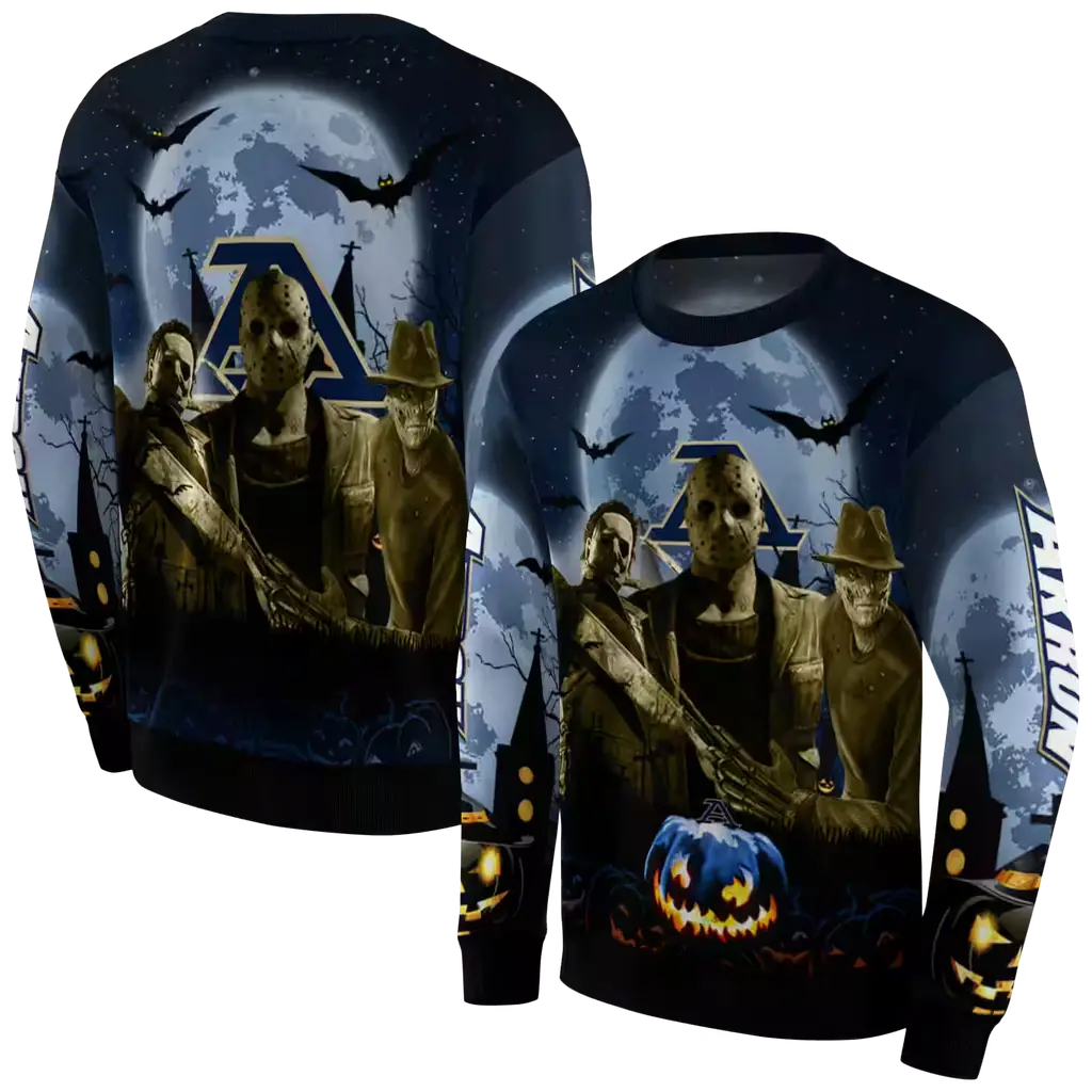 akron zips halloween vibes blue black hoodie premium grade akron zips halloween vibes blue black hoodie premium grade