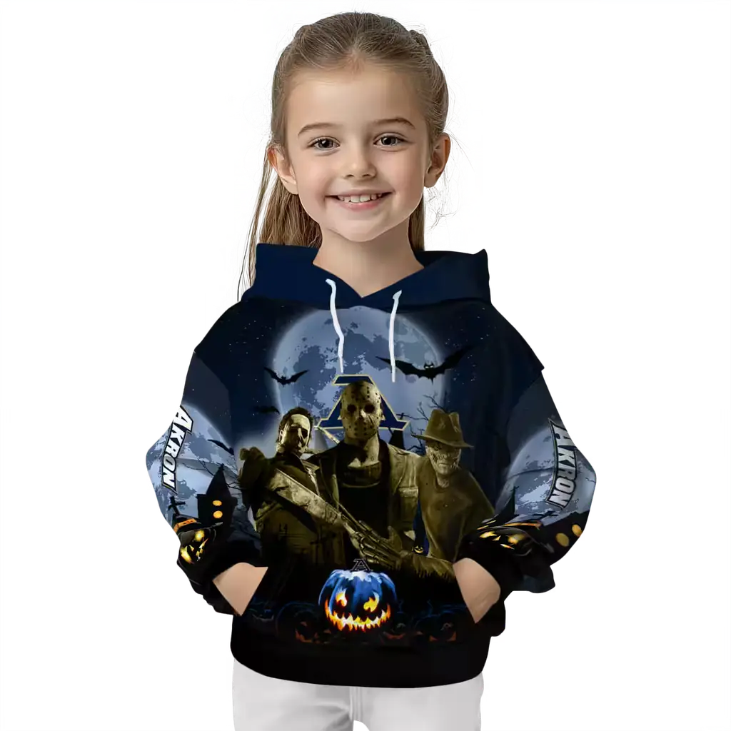 akron zips halloween vibes blue black hoodie top rated akron zips halloween vibes blue black hoodie top rated