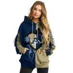 akron zips heartbeat graphic blue hoodie best selling
