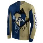 akron zips heartbeat graphic blue hoodie best selling