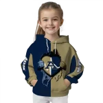 akron zips heartbeat graphic blue hoodie best selling