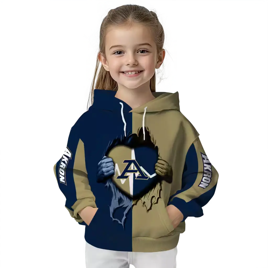akron zips heartbeat graphic blue hoodie top rated akron zips heartbeat graphic blue hoodie top rated