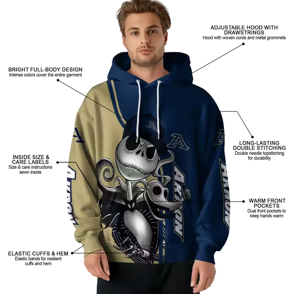 akron zips jack skellington blue hoodie latest model akron zips jack skellington blue hoodie latest model