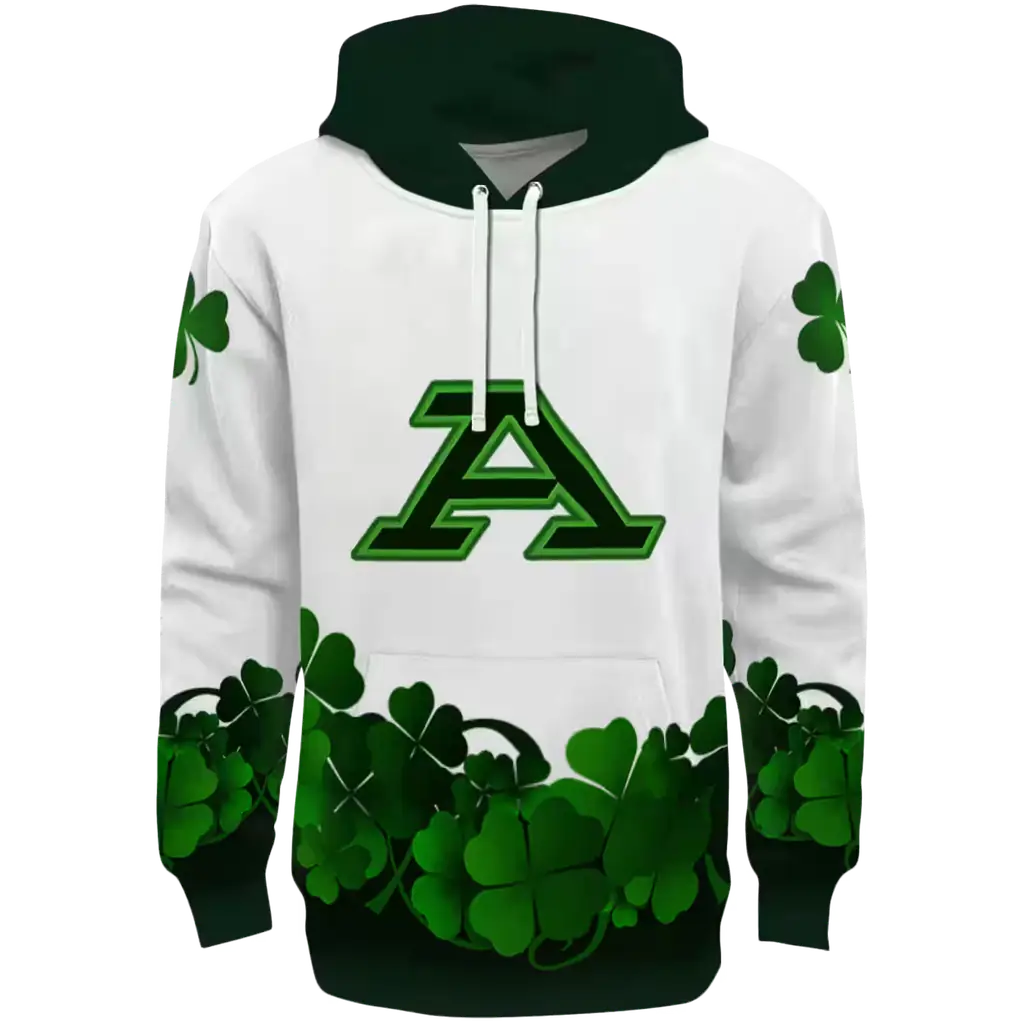akron zips lucky motif white green hoodie best selling akron zips lucky motif white green hoodie best selling