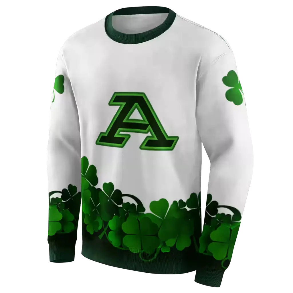 akron zips lucky motif white green hoodie new arrival akron zips lucky motif white green hoodie new arrival