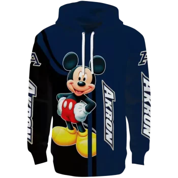 akron zips mickey mouse blue black hoodie best selling