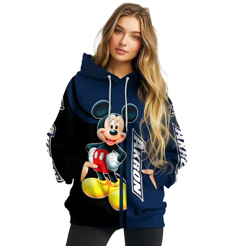 akron zips mickey mouse blue black hoodie high quality akron zips mickey mouse blue black hoodie high quality
