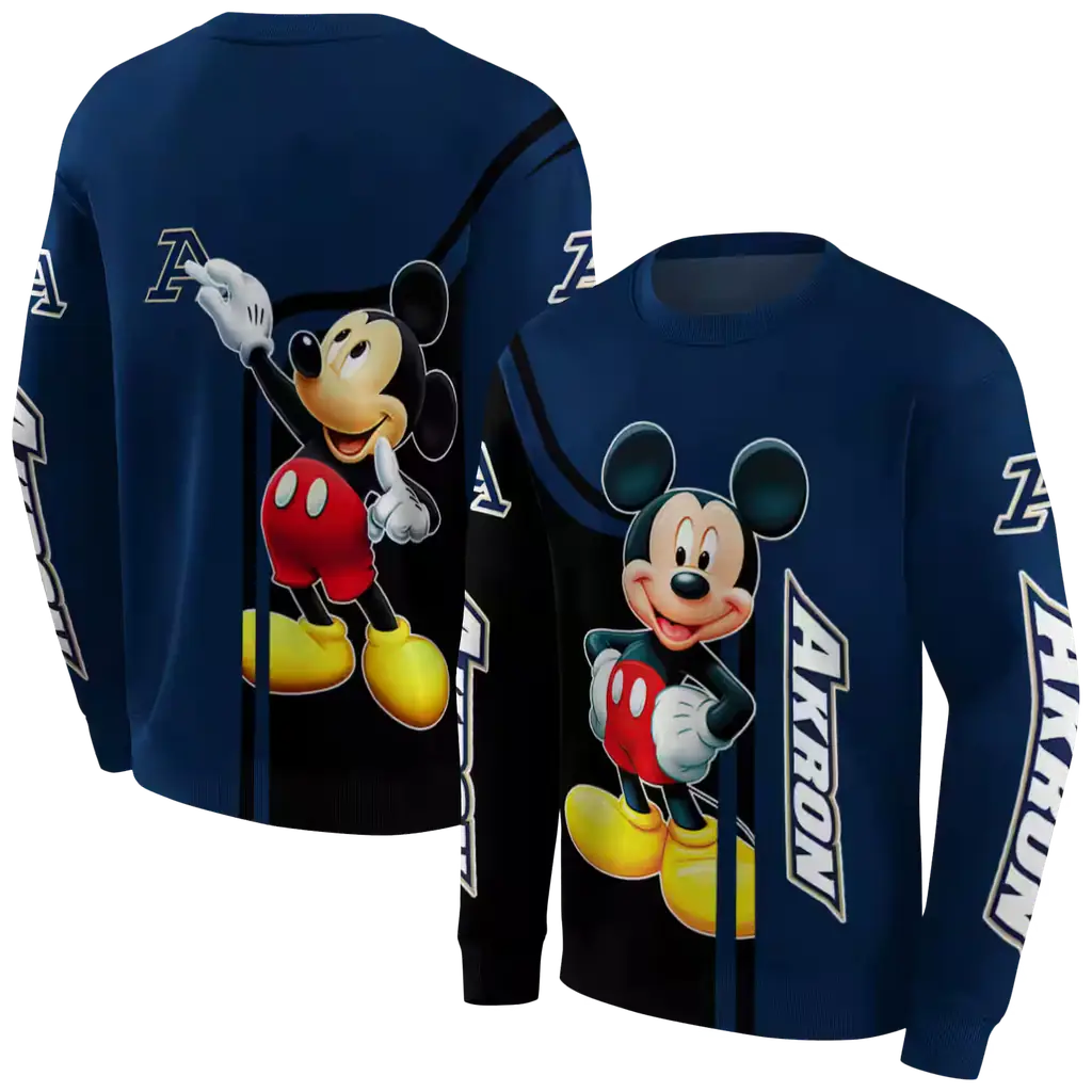 akron zips mickey mouse blue black hoodie premium grade akron zips mickey mouse blue black hoodie premium grade