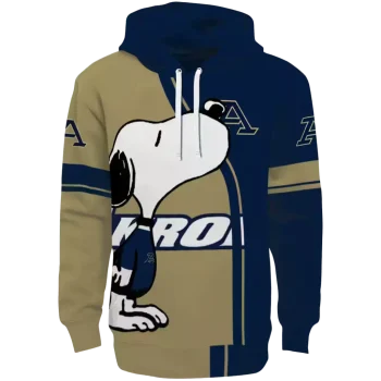 akron zips playful snoopy blue hoodie best selling