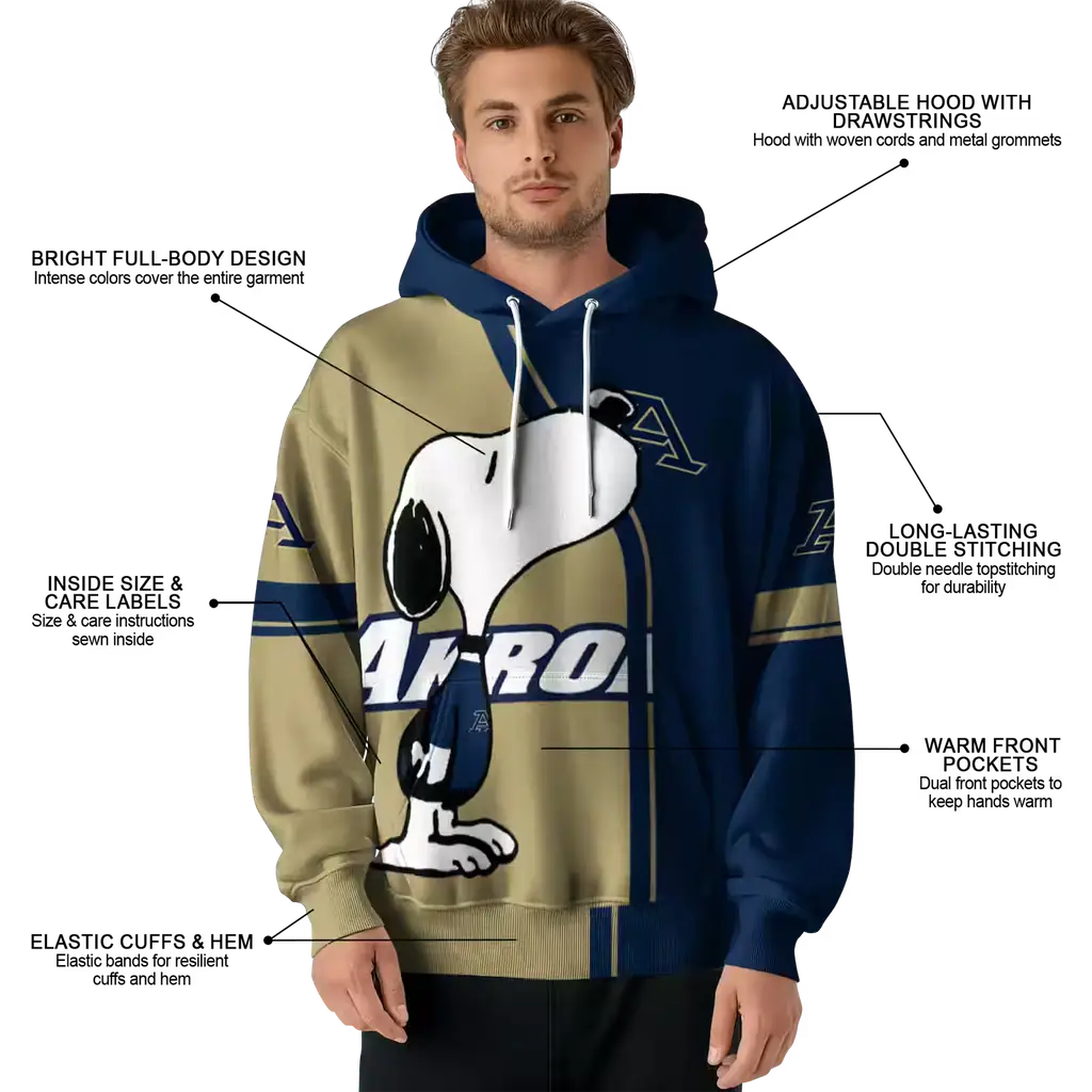 akron zips playful snoopy blue hoodie latest model akron zips playful snoopy blue hoodie latest model