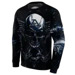 akron zips skull artwork blue black hoodie best selling