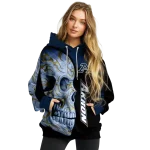 akron zips skull motif blue black hoodie best selling