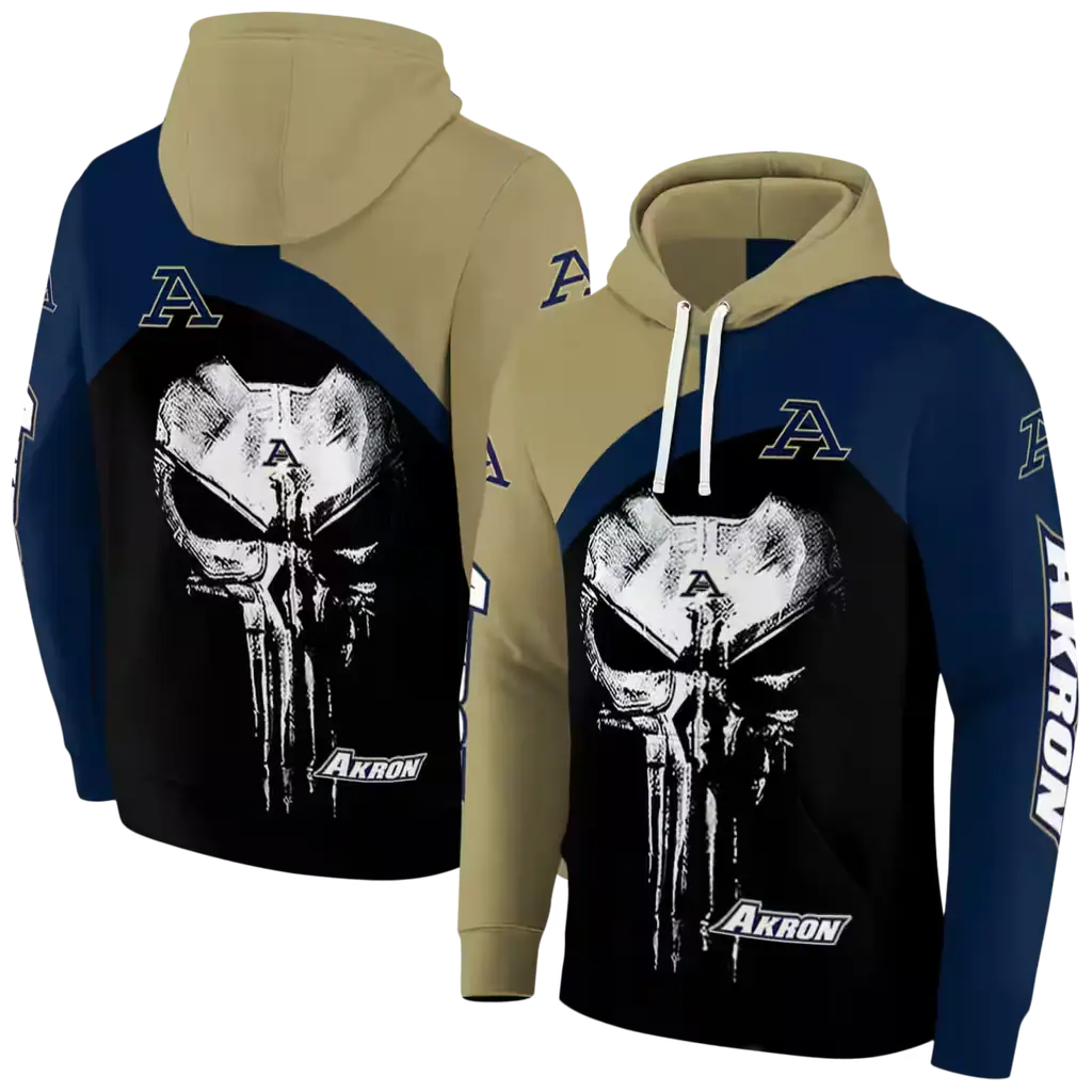 akron zips skull punisher gold black hoodie fashion forward akron zips skull punisher gold black hoodie fashion forward