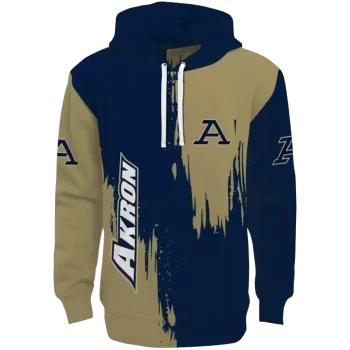 akron zips splatter effect blue hoodie best selling