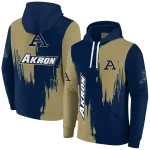 akron zips splatter effect blue hoodie best selling