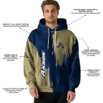 akron zips splatter effect blue hoodie best selling