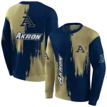 akron zips splatter effect blue hoodie best selling