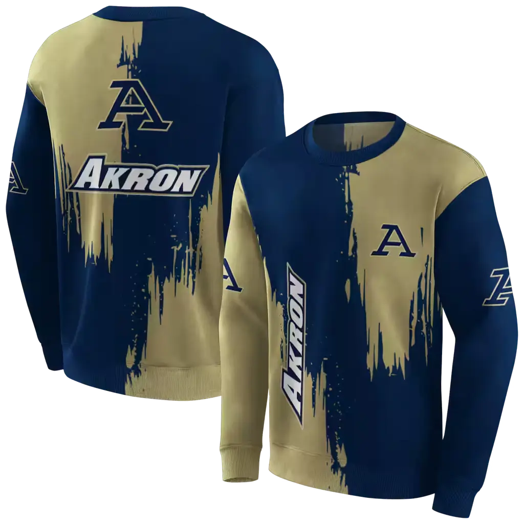 akron zips splatter effect blue hoodie premium grade akron zips splatter effect blue hoodie premium grade