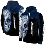 akron zips sugar skull blue black hoodie best selling