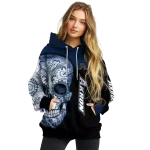akron zips sugar skull blue black hoodie best selling