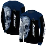 akron zips sugar skull blue black hoodie best selling