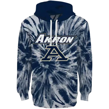 akron zips tie dye pattern blue hoodie best selling