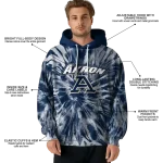 akron zips tie dye pattern blue hoodie best selling