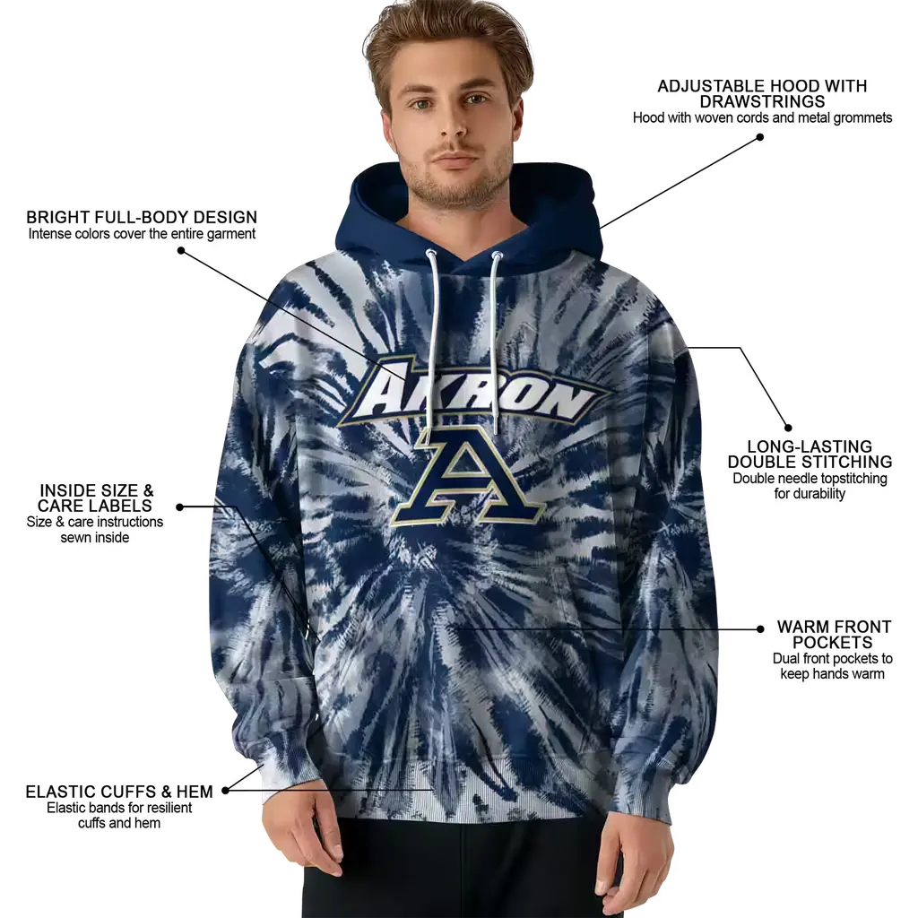 akron zips tie dye pattern blue hoodie latest model akron zips tie dye pattern blue hoodie latest model
