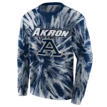 akron zips tie dye pattern blue hoodie best selling