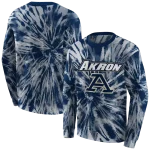 akron zips tie dye pattern blue hoodie best selling