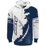 akron zips triangular pattern blue white hoodie best selling