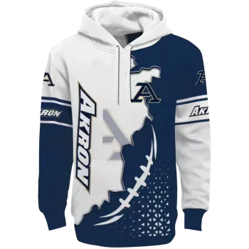 akron zips triangular pattern blue white hoodie best selling