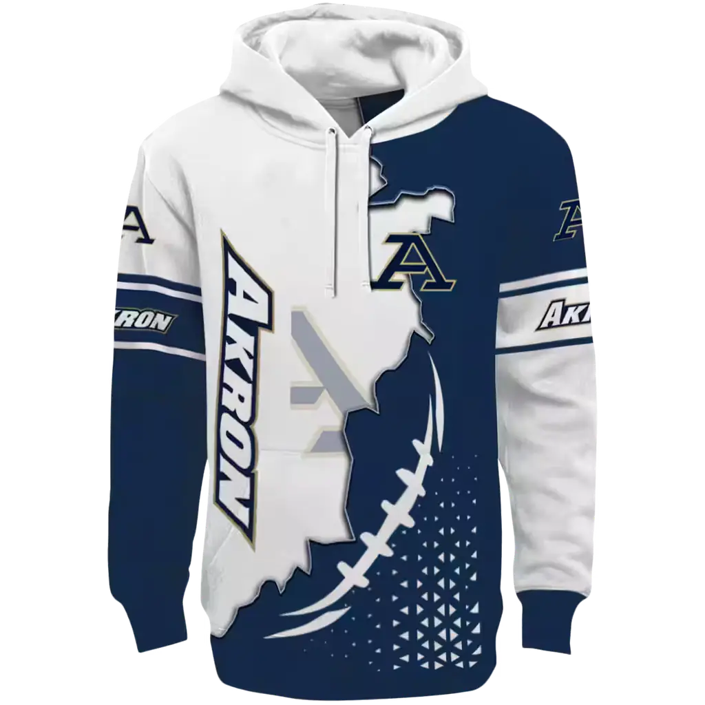 akron zips triangular pattern blue white hoodie best selling akron zips triangular pattern blue white hoodie best selling