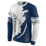 akron zips triangular pattern blue white hoodie best selling