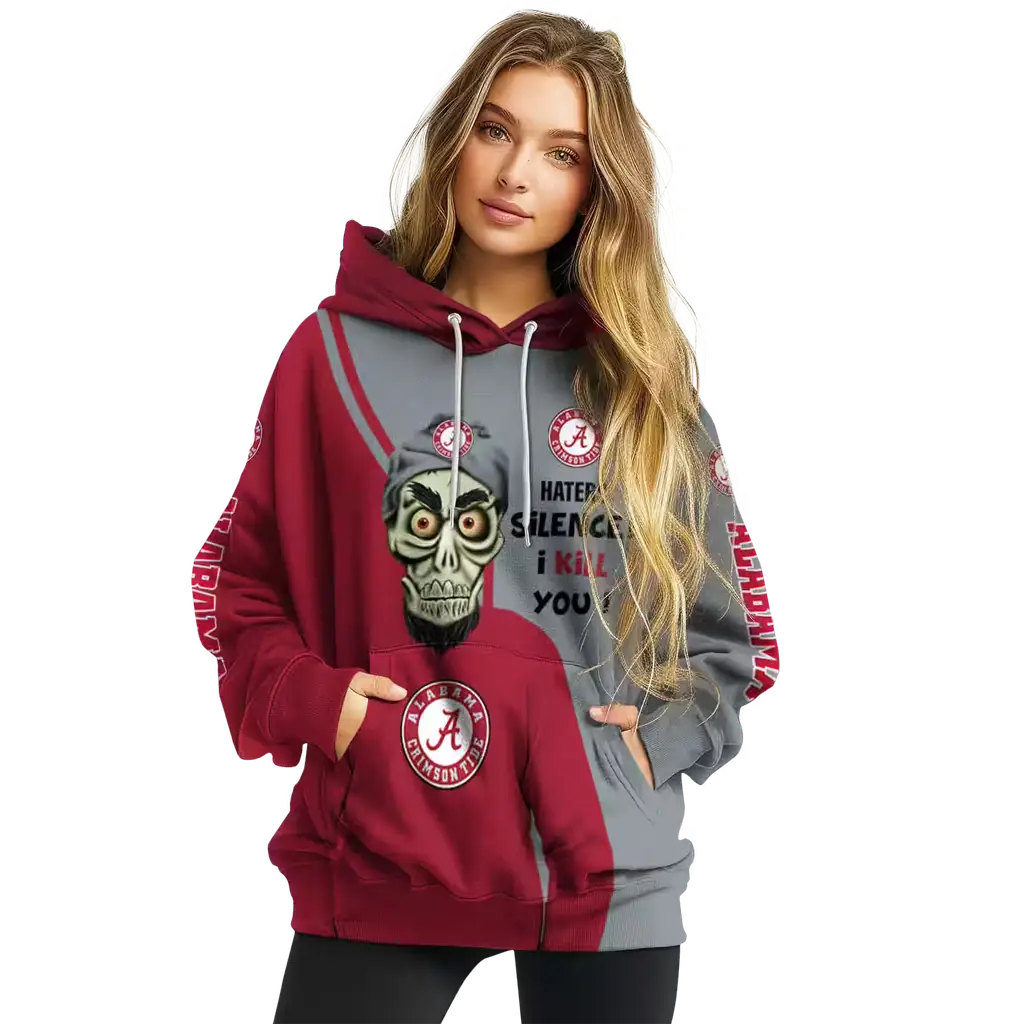 alabama crimson tide achmed skull crimson hoodie high quality alabama crimson tide achmed skull crimson hoodie high quality