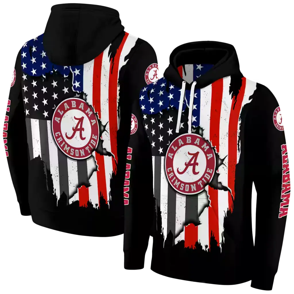 alabama crimson tide american pride black hoodie fashion forward alabama crimson tide american pride black hoodie fashion forward