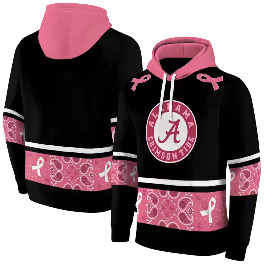 alabama crimson tide awareness ribbon black pink hoodie fashion forward alabama crimson tide awareness ribbon black pink hoodie fashion forward
