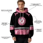 alabama crimson tide awareness ribbon black pink hoodie best selling