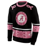 alabama crimson tide awareness ribbon black pink hoodie best selling