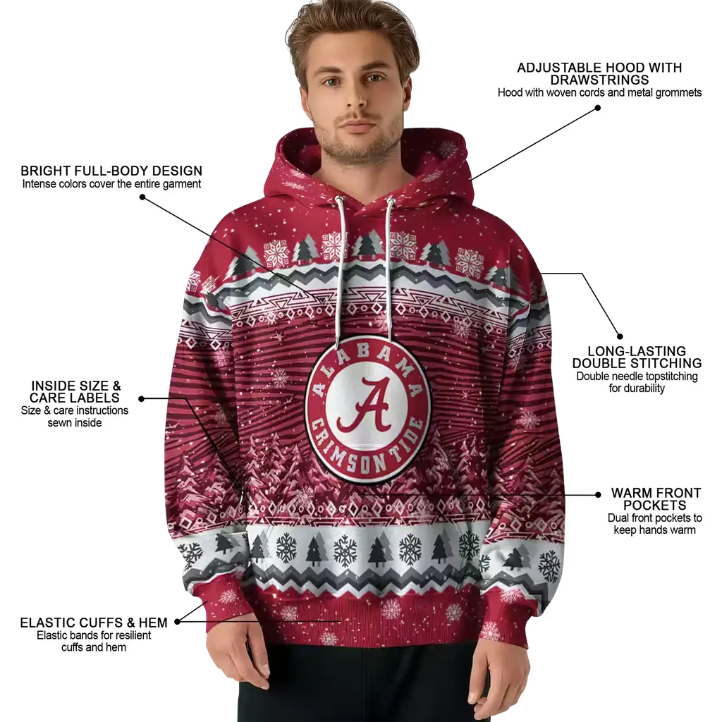alabama crimson tide christmas trees crimson hoodie latest model alabama crimson tide christmas trees crimson hoodie latest model