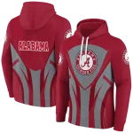 alabama crimson tide concentric lines crimson black hoodie best selling