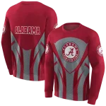 alabama crimson tide concentric lines crimson black hoodie best selling