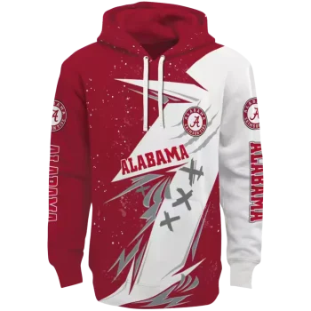 alabama crimson tide dynamic slash crimson white hoodie best selling