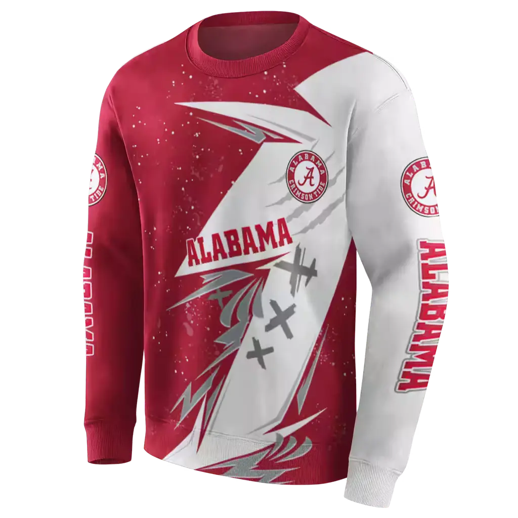 alabama crimson tide dynamic slash crimson white hoodie new arrival alabama crimson tide dynamic slash crimson white hoodie new arrival